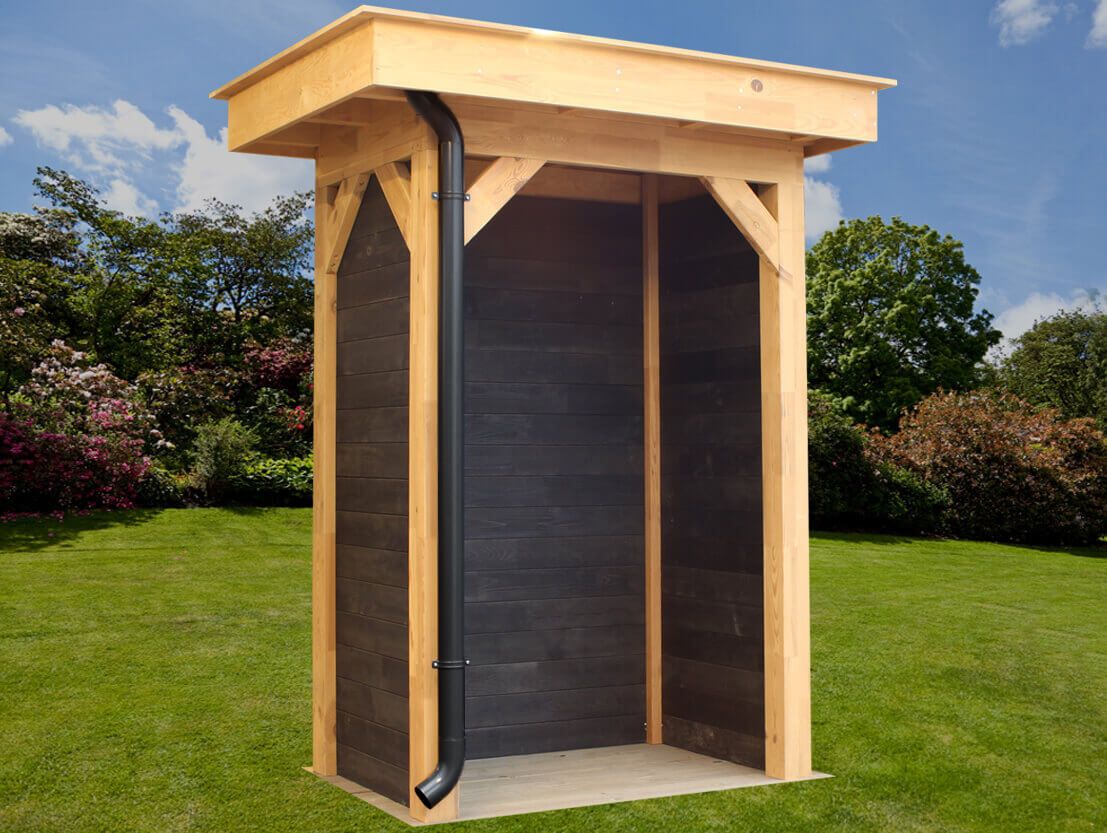 Hemelwaterafvoerset platdak onderuitloop Zwart Metaal